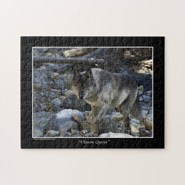 Grey Wolf Wild Animal Puzzle (Horizontal)