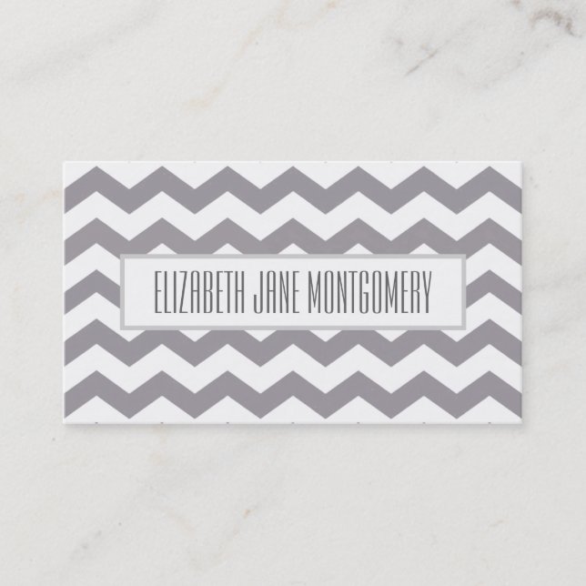 GreyChevron Modern Appointment Business Card Terminkarte (Vorderseite)