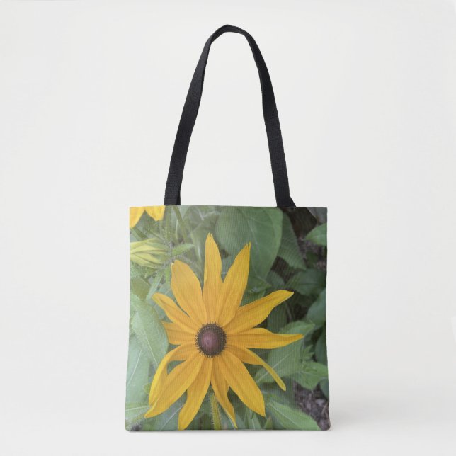 greyforaday Yellow Floral Tote Tasche (Vorderseite)