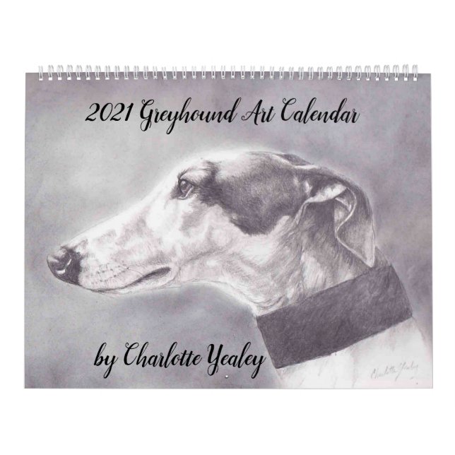 Greyhound 2021 Dog Art Kalender (Titelbild)