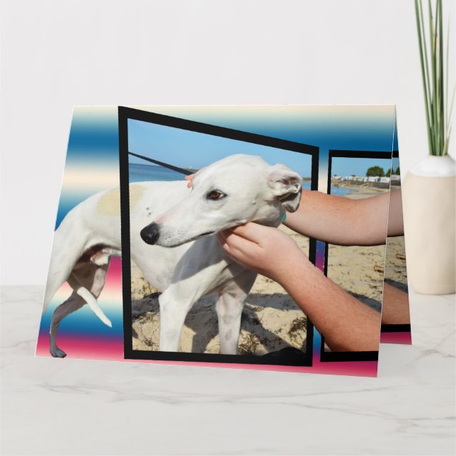 Greyhound 3 Dimensions Big Greeting Card Karte (Vorderseite)