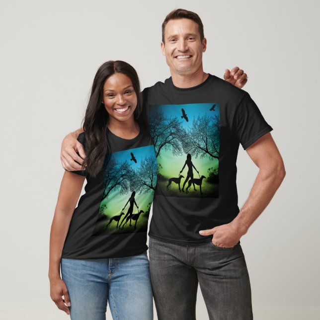 Greyhound Abend Walk T-Shirt (Unisex)