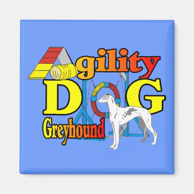 Greyhound_Agility Magnet (Vorne)