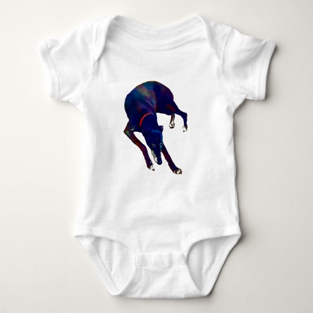 Greyhound Art Baby Strampler (Vorderseite)