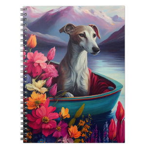 Greyhound auf einem Paddel: Ein landschaftliches A Notizblock