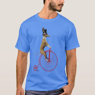 Greyhound auf Red Penny Farthing T-Shirt