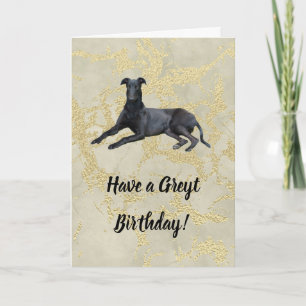 Greyhound Avoir une carte d'anniversaire Greyt
