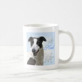 Greyhound Black & White Weihnachten2 Kaffeetasse