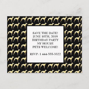 GREYHOUND BLING POSTKARTE