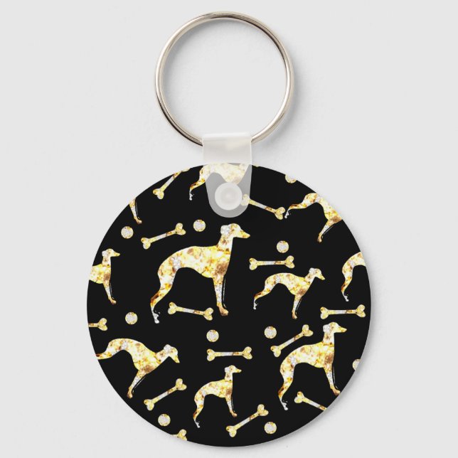GREYHOUND BLING SCHLÜSSELANHÄNGER (Vorderseite)