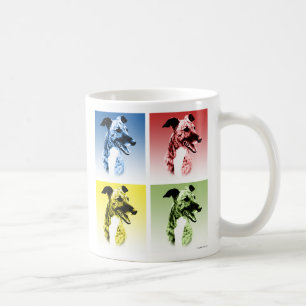 Greyhound (Brindle) Pop Art Kaffeetasse