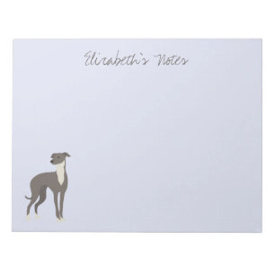 Greyhound Cartoon Dog Personalisiert Notepad Notizblock