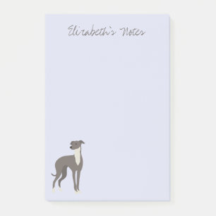 Greyhound Cartoon Dog Personalisiert Post-it Klebezettel