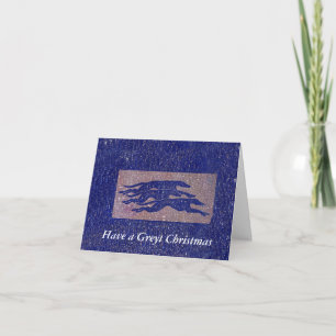 Greyhound Christmas card (g325) Feiertagskarte