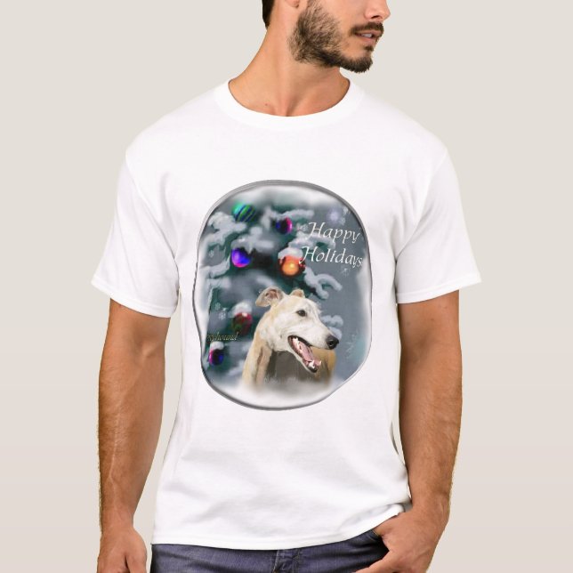 Greyhound Christmas Geschenke T-Shirt (Vorderseite)