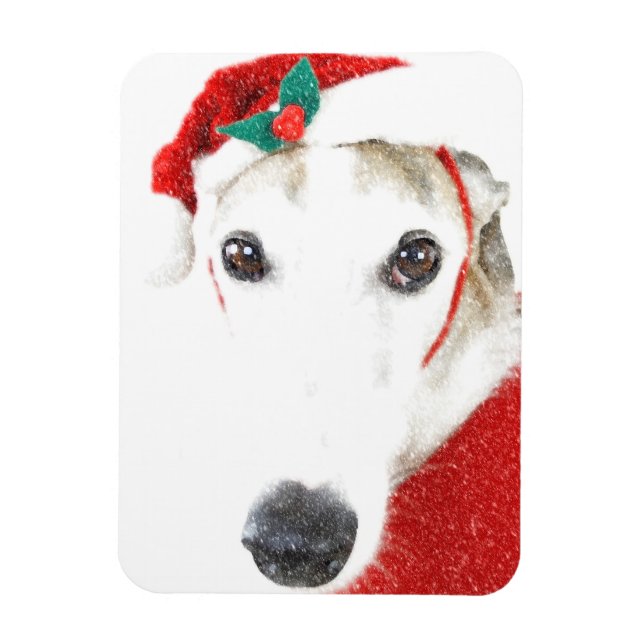 Greyhound Christmas Magnet - Für Wohltätigkeit (Vertikal)