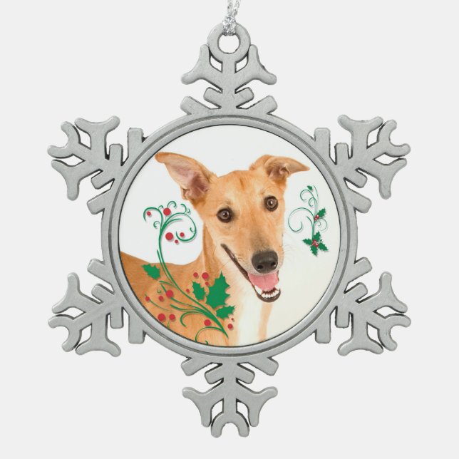 Greyhound Christmas Ornament (Vorderseite)