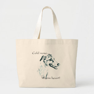 Greyhound Cold Nose Warmes Herz Jumbo Stoffbeutel
