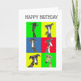 GREYHOUND COLLAGE KARTE