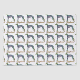 Greyhound Colorful Brindle Tissue Paper Seidenpapier