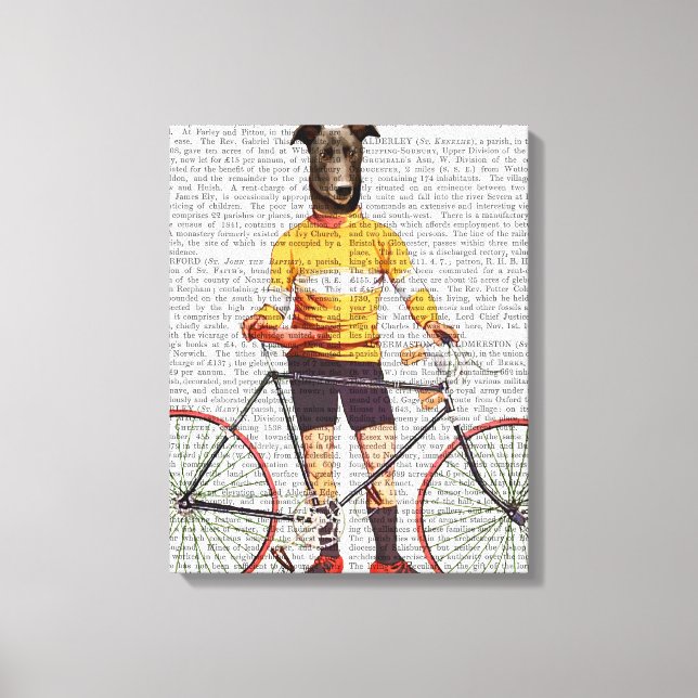 Greyhound Cyclist Leinwanddruck (Vorderseite)