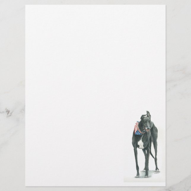 Greyhound Dog Art Letter Head Stationierung (Vorderseite)