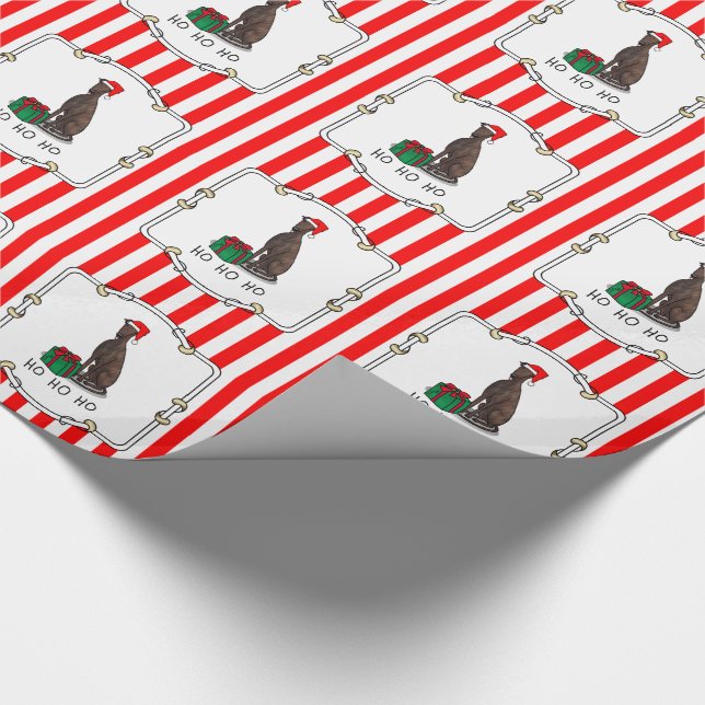 Greyhound Dog (Blinde) Niedlich Geschenkpapier (Ecke)