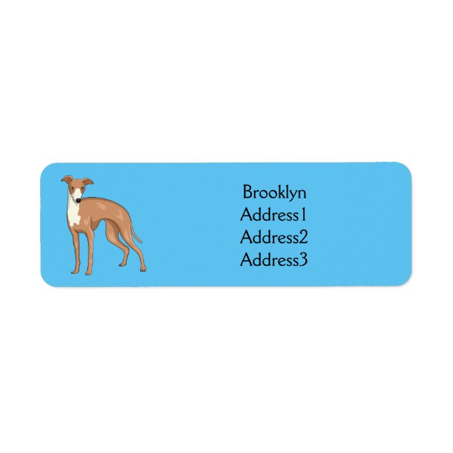 Greyhound dog cartoon illustration (Vorne)