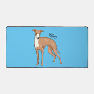Greyhound dog cartoon illustration schreibtischunterlage