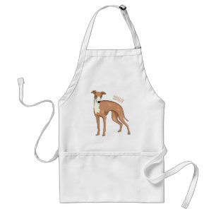 Greyhound dog cartoon illustration schürze