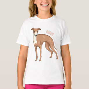 Greyhound dog cartoon illustration T-Shirt