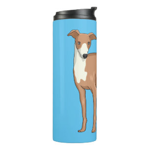 Greyhound dog cartoon illustration thermosbecher