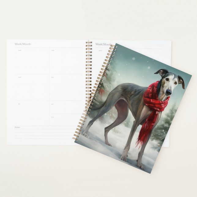 Greyhound Dog in Schneehocht Planer (Anzeige)