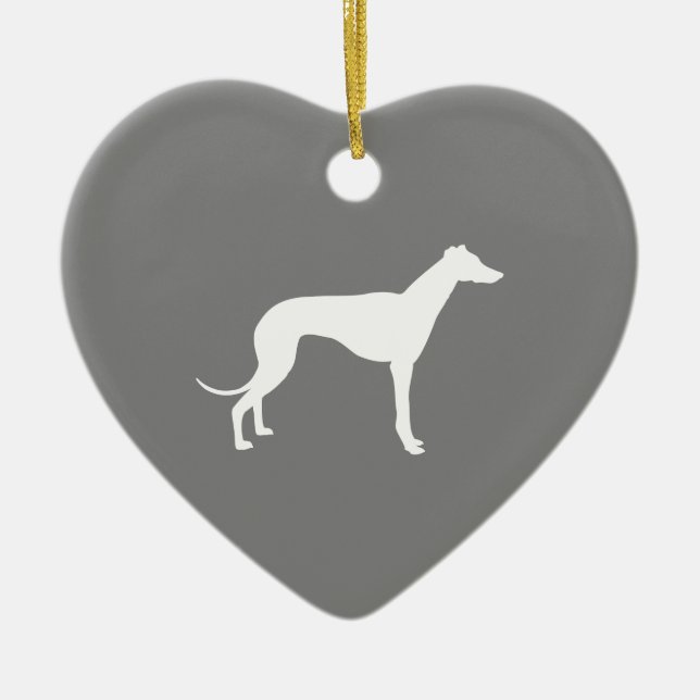 Greyhound Dog Keramikornament (Vorne)