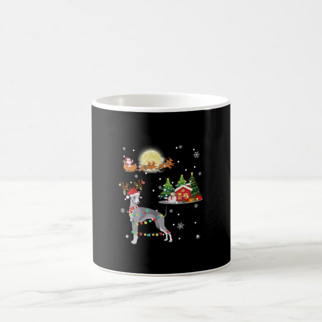 Greyhound Dog Light Christmas Rentier Tree Xmas G Kaffeetasse (Mittel)