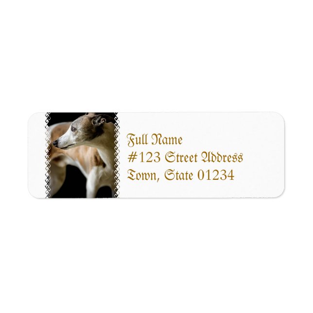 Greyhound Dog Mailing Labels (Vorne)