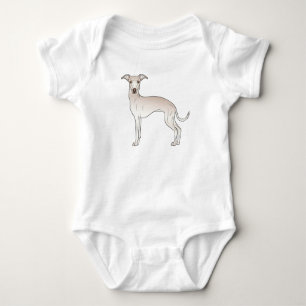 Greyhound Dog Niedlich Cartoon Dog Baby Strampler