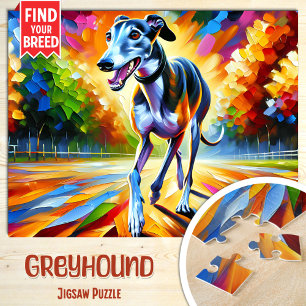 Greyhound Dog Portrait Akryllische Kunst Print Dog