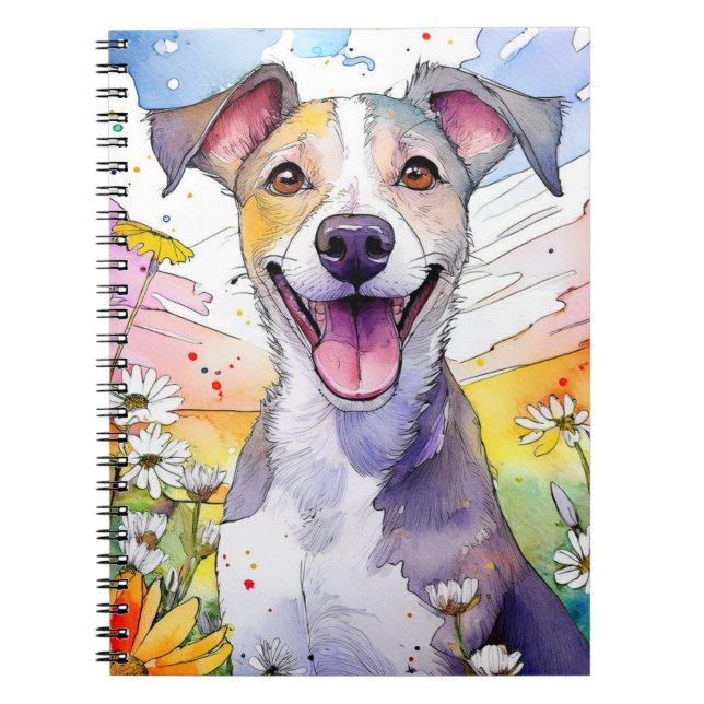 Greyhound Dog Spiral Notebook Notizblock (Vorderseite)