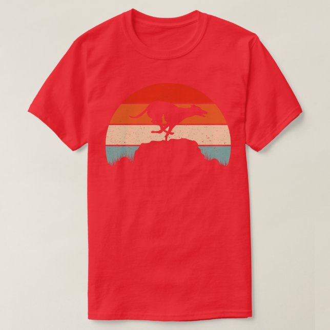 Greyhound Dog Sunset T-Shirt (Design vorne)
