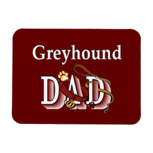 Greyhound Dog Vater Magnet