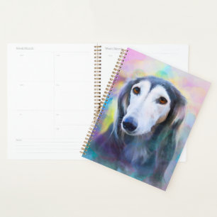 Greyhound Dog Wasserfarben Art Malerei Planer