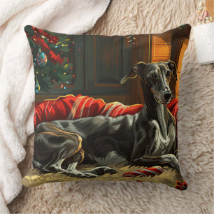 Greyhound Dog Weihnachtsfest Kissen