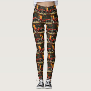 Greyhound Dog Weihnachtsfest Leggings