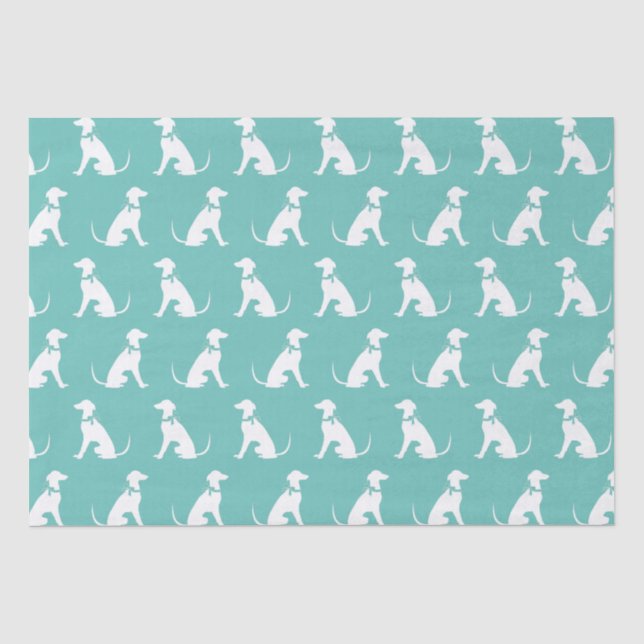 Greyhound Doppy Puppy Seidenpapier (Vorderseite)