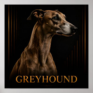 Greyhound Elegant Speed Kollektion Poster