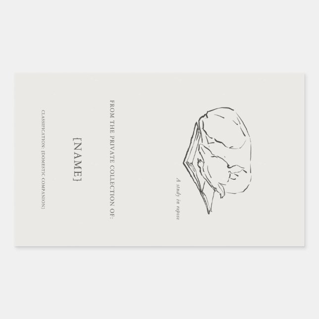 Greyhound- Ex libris bookplate Sticker (Devant)