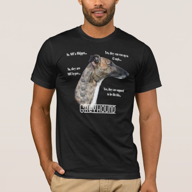 Greyhound FAQ T-shirt noir (Devant)