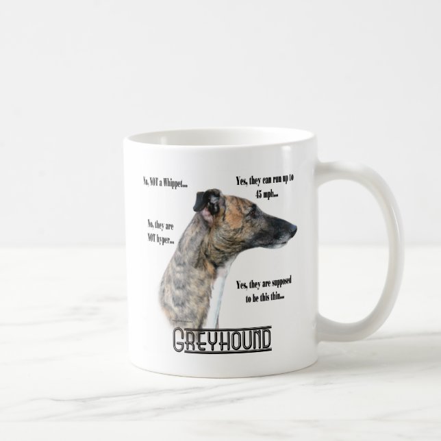 Greyhound FAQ-Tasse Kaffeetasse (Rechts)