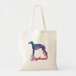Greyhound farbenfrohe Brindle Toe Bag Tragetasche